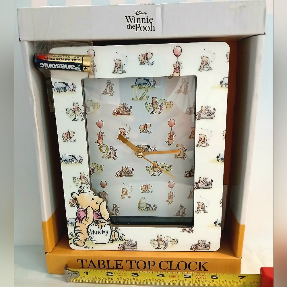 TABLE TOP CLOCK Disney Winnie the Pooh Analog Display WP2384BX BRAND-NEW w/tags - Picture 8 of 8